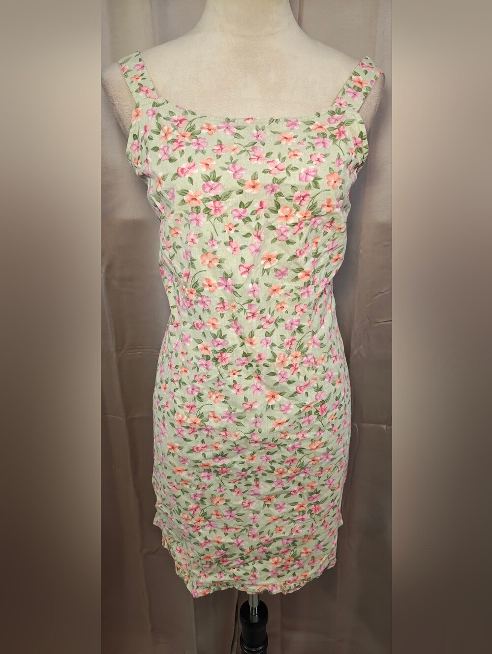90s David Wayne Coquette Ditzy Floral Midi Dress.
